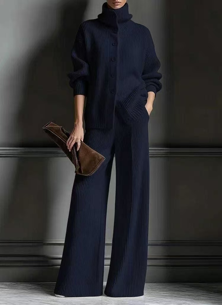 💥2026 Women's Cozy Cardigan Sweater & Pants Two-Piece Set