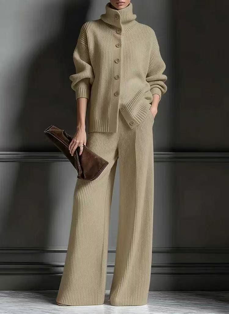 💥2026 Women's Cozy Cardigan Sweater & Pants Two-Piece Set