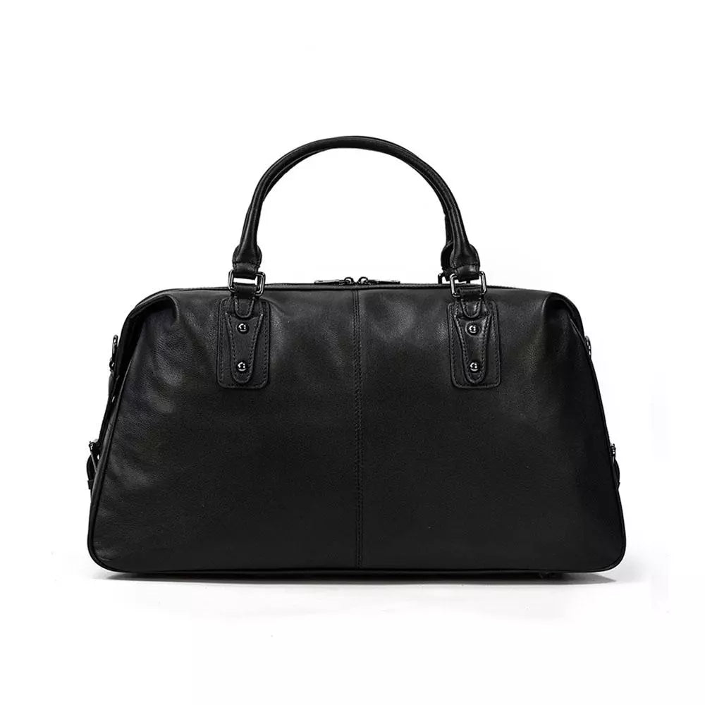 Black Leather Holdall