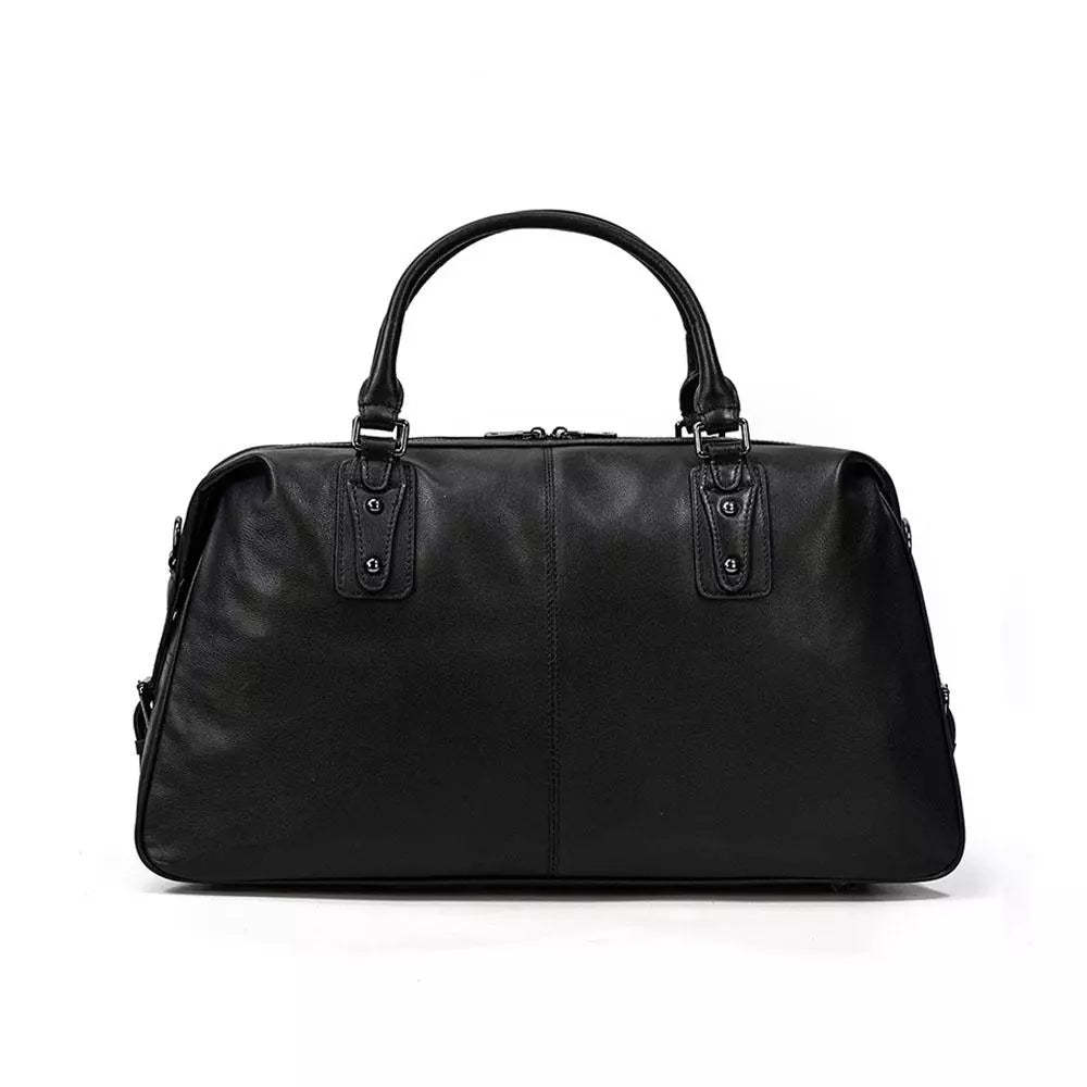 Black Leather Holdall