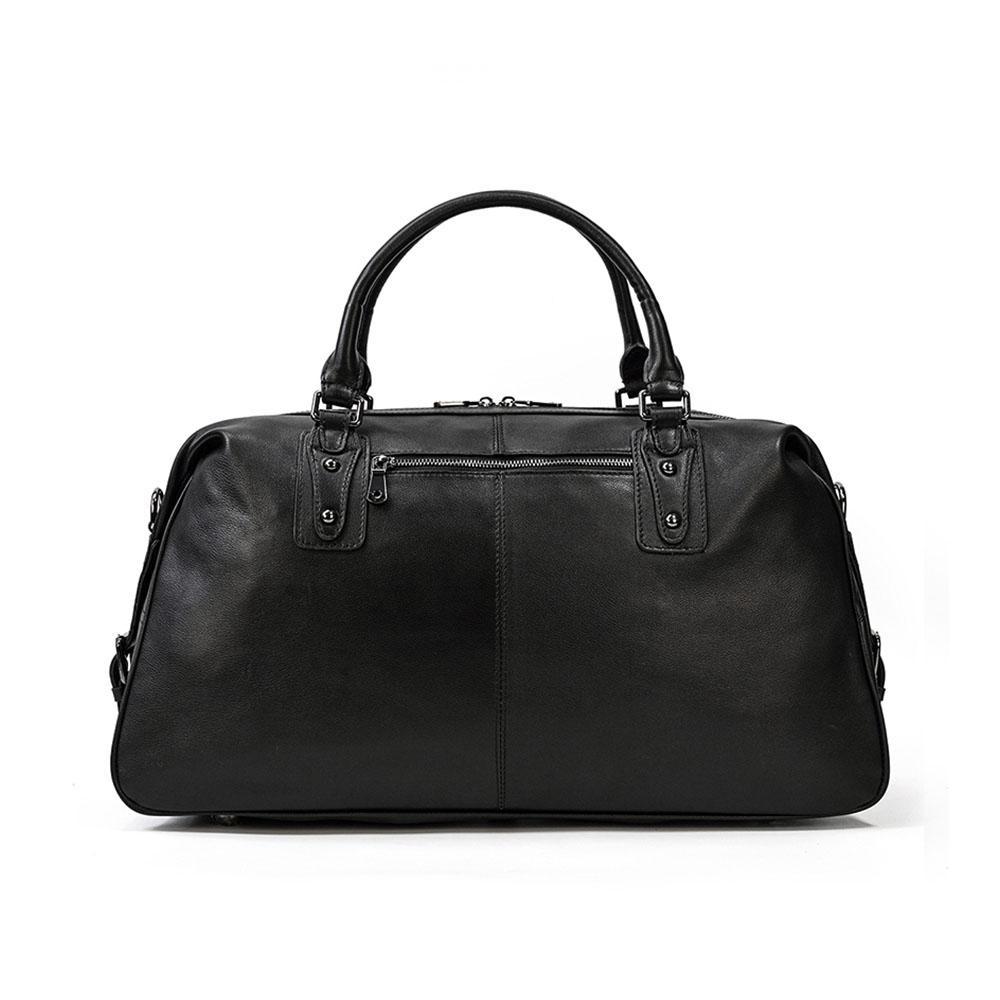 Black Leather Holdall