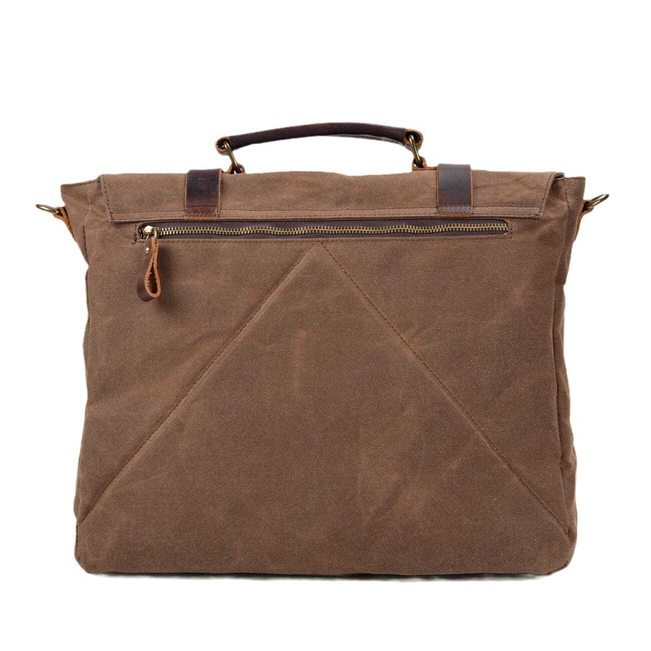 Canvas and Leather Messenger Bag