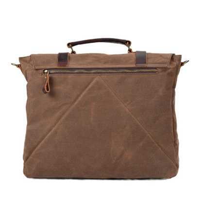 Canvas and Leather Messenger Bag