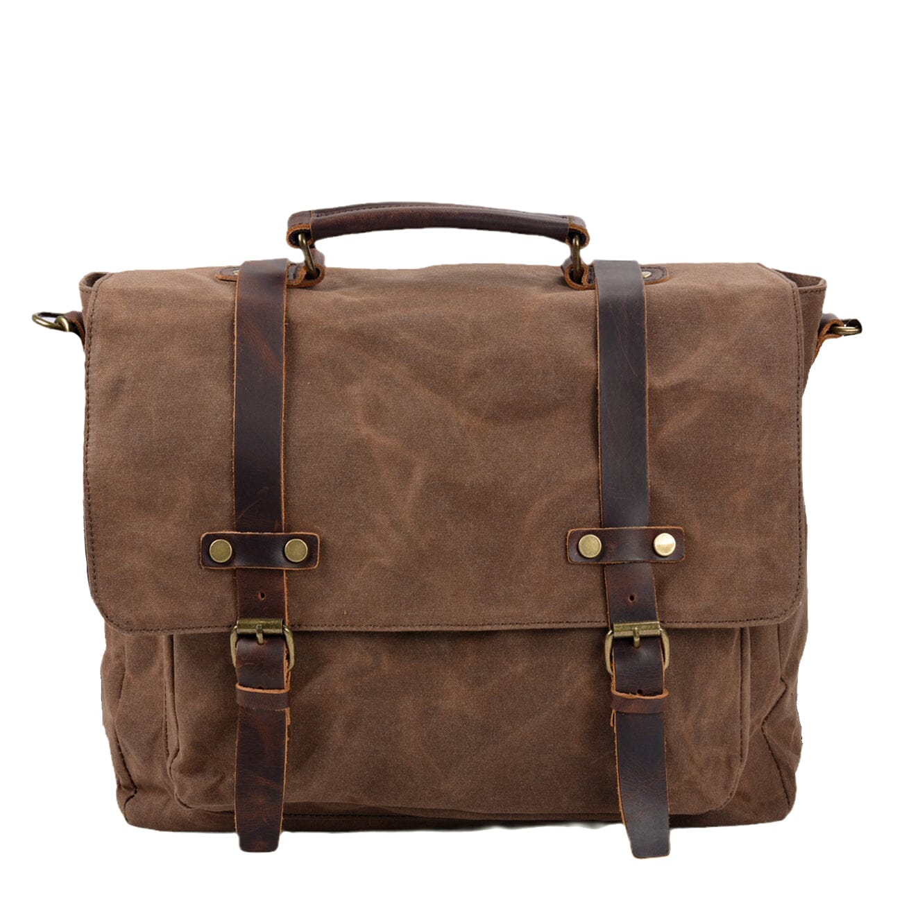 Canvas and Leather Messenger Bag