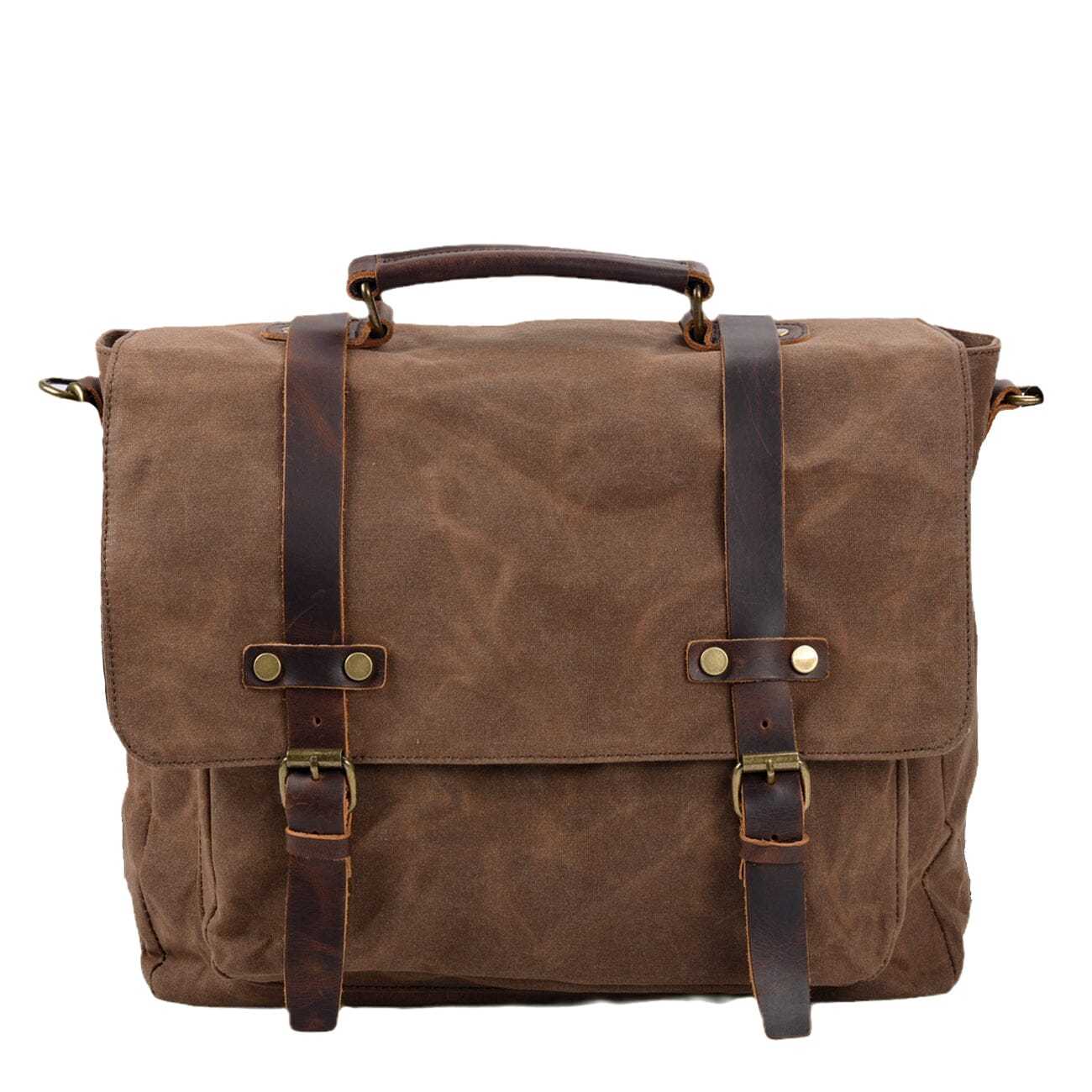 Canvas and Leather Messenger Bag