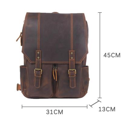 Brown Leather Backpack