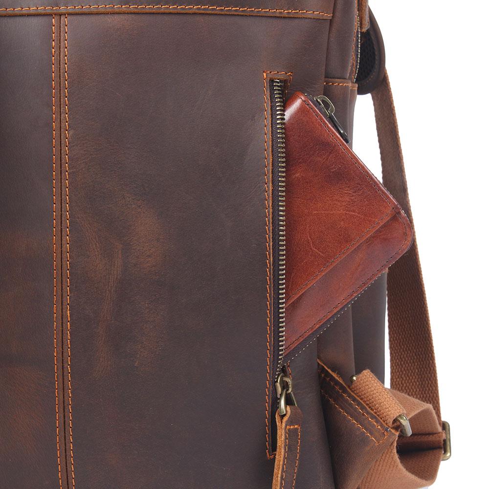 Brown Leather Backpack
