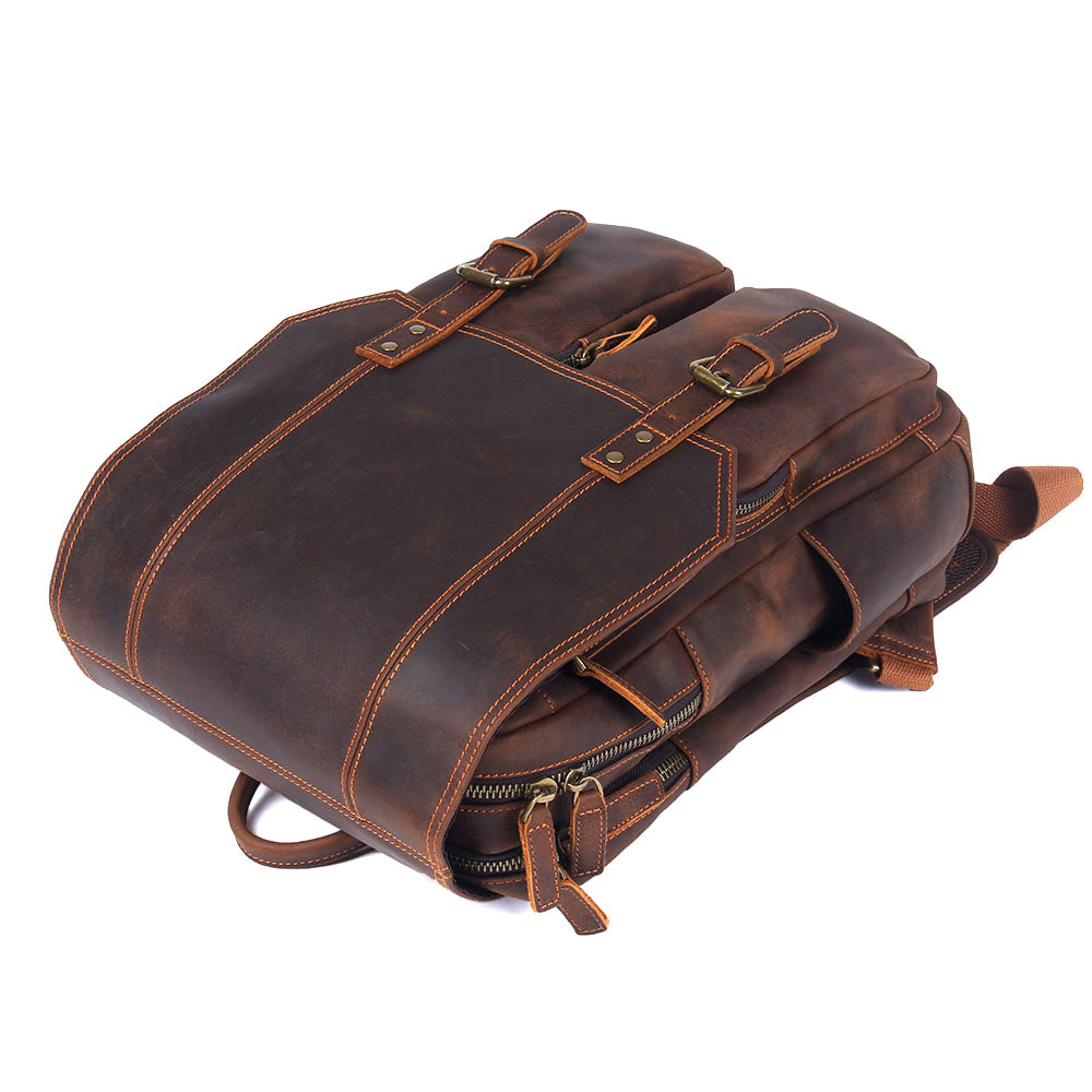 Brown Leather Backpack
