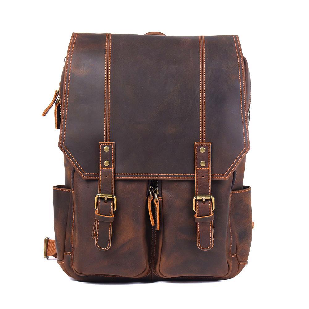 Brown Leather Backpack