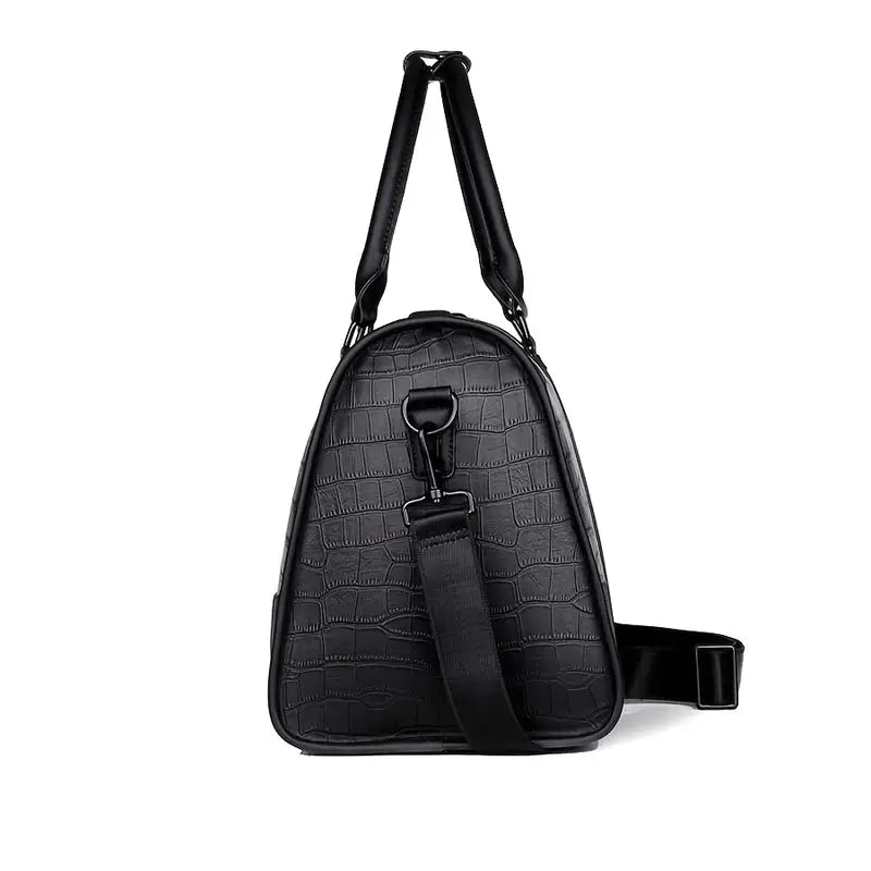 Premium Leather Weekender Duffle Bag