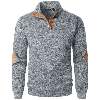 Men's Outdoor Casual Henley Long Sleeve Sweater