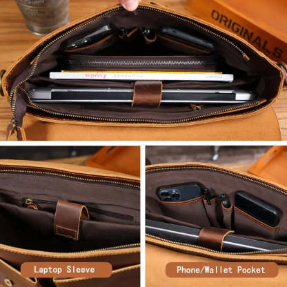 Retro Brown Messenger Bag