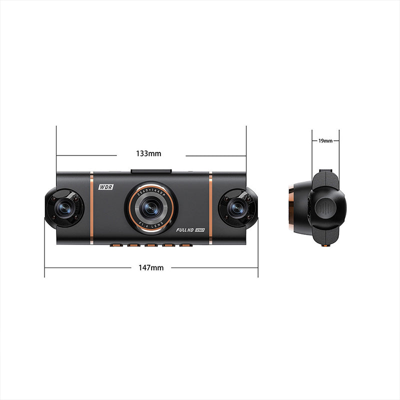 4-Channel Dashcam product packaging and specs