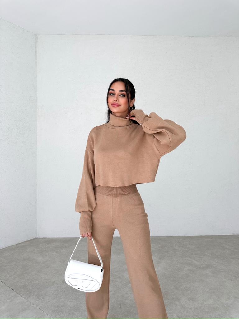 Turtleneck Glove Knit Suit