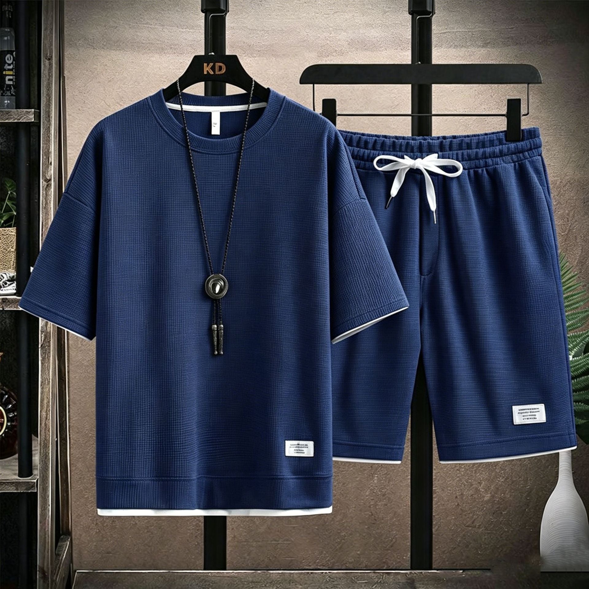 Short-Sleeved Shirt and Shorts