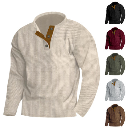🔥Men's Outdoor Casual Stand Collar Long Sleeve Sweatshirt