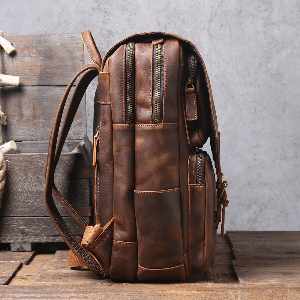 Brown Leather Backpack