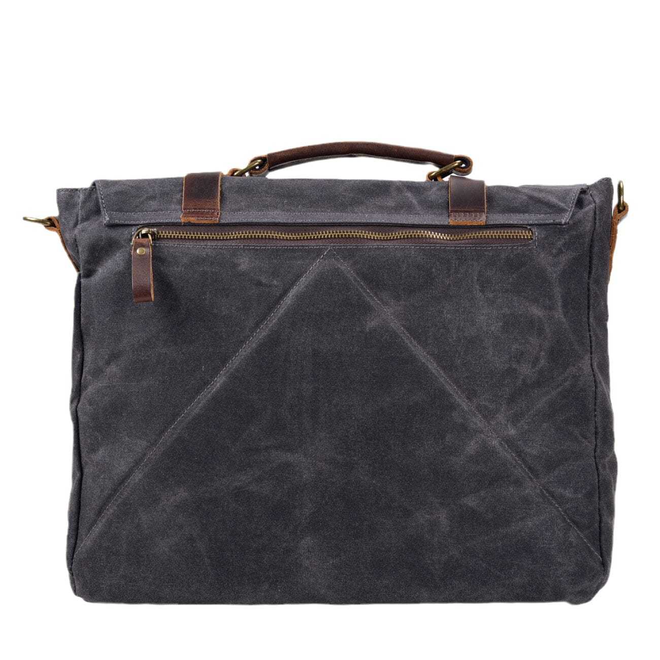 Canvas and Leather Messenger Bag