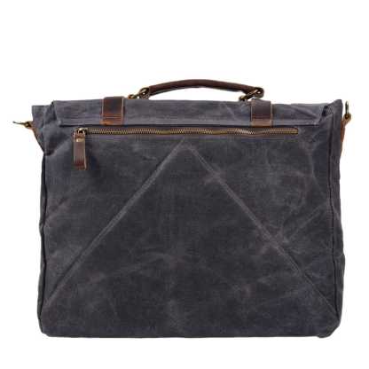 Canvas and Leather Messenger Bag
