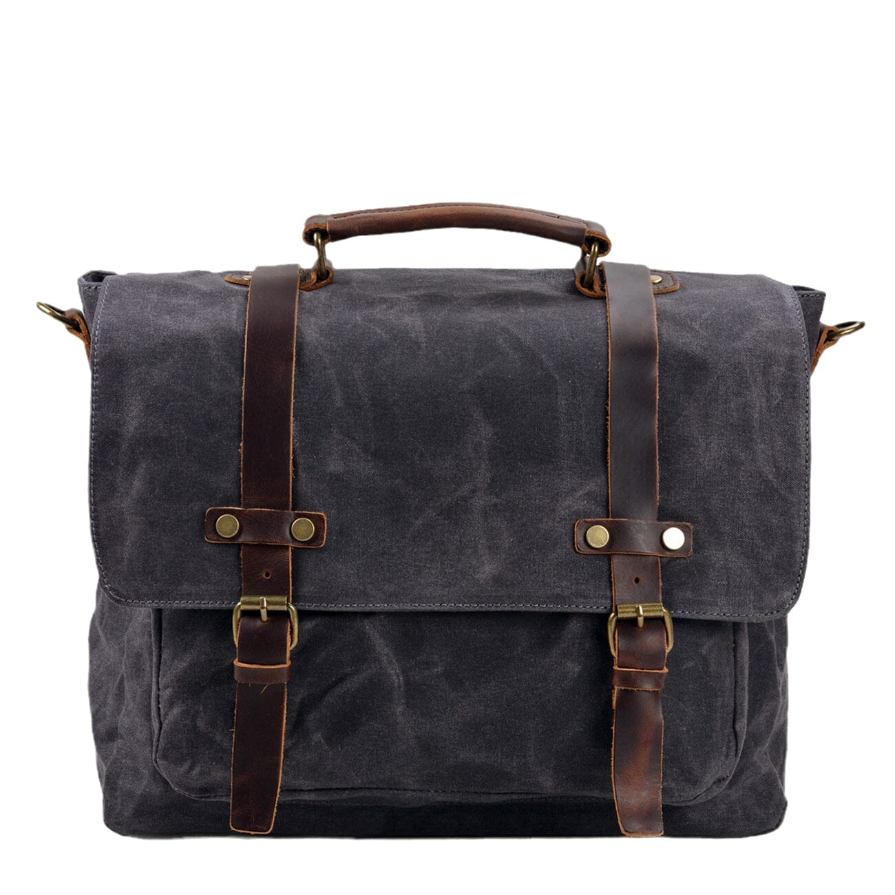 Canvas and Leather Messenger Bag