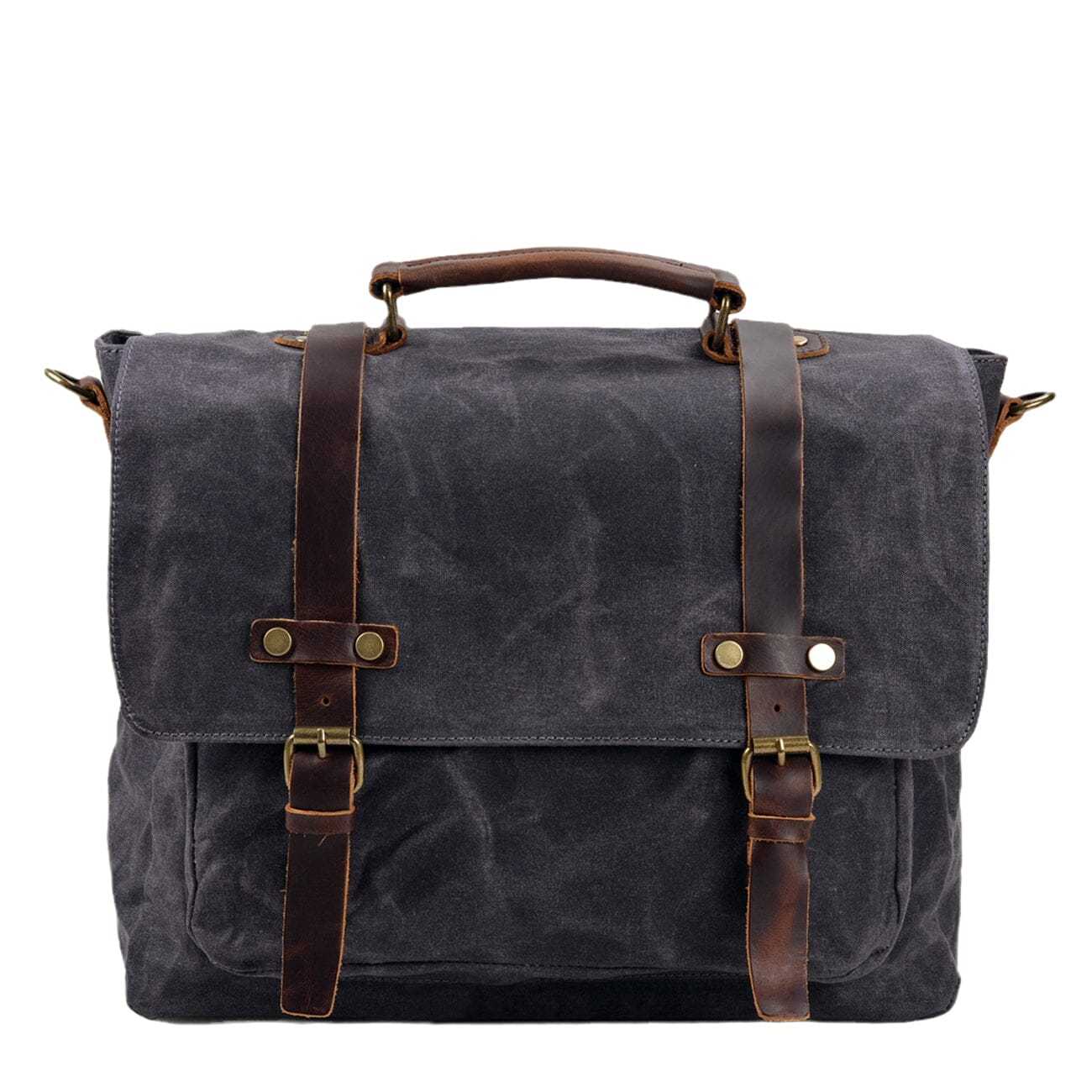 Canvas and Leather Messenger Bag