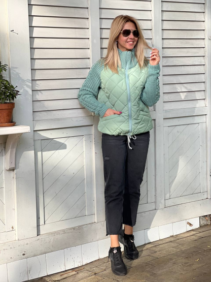 Silvia | Women's knitted patchwork jacket | Black Friday: 40% off!