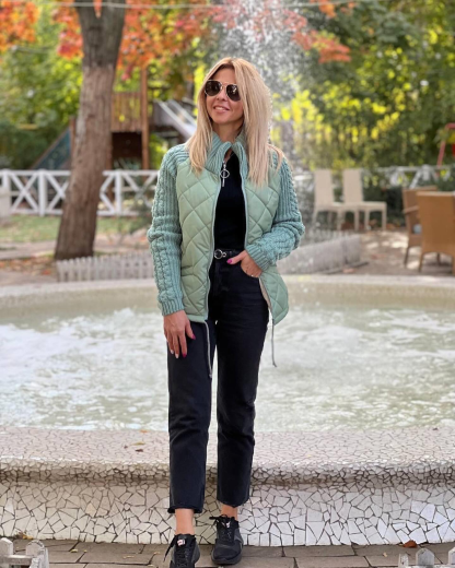 Silvia | Women's knitted patchwork jacket | Black Friday: 40% off!