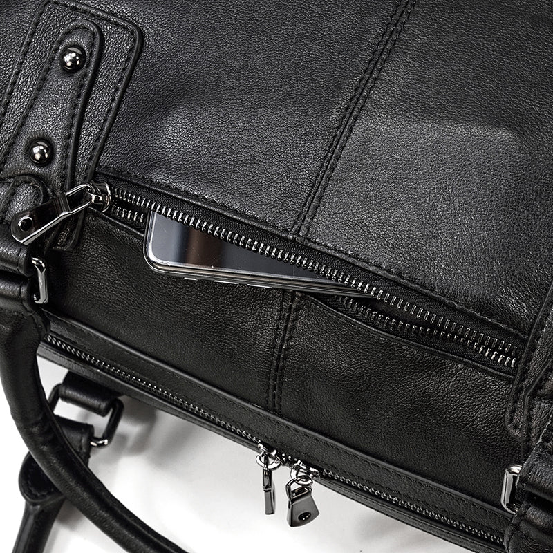 cabin Black Leather Holdall