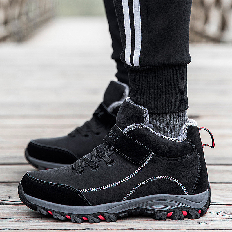 MEN'S COMFORTABLE LINED FLEECE ARCH SUPPORT SNEAKERS