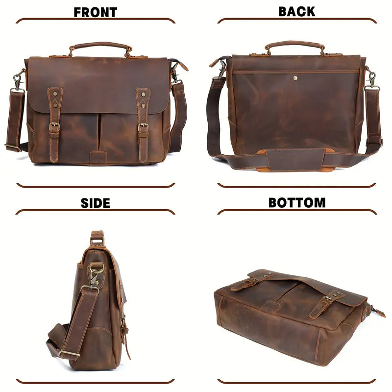 Retro Brown Messenger Bag