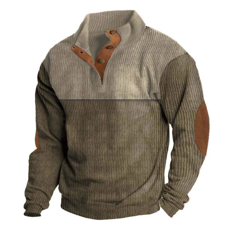 Men's Outdoor Casual Stand Collar Long Sleeve Sweatshirt