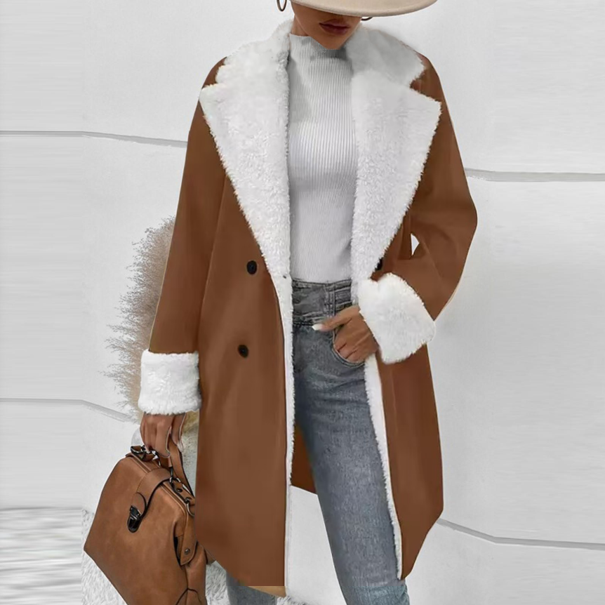 Women's Winter Coat Fleece Lined Teddy Coat Shearling Coat Long Jacket Warm