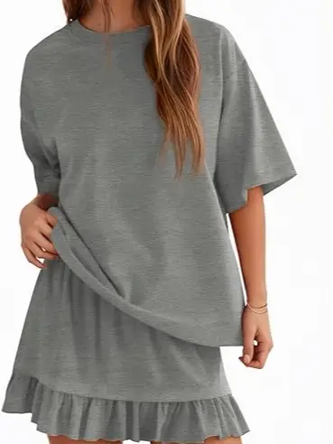  Women's 2 Piece Skirt Set for Summer Vacation