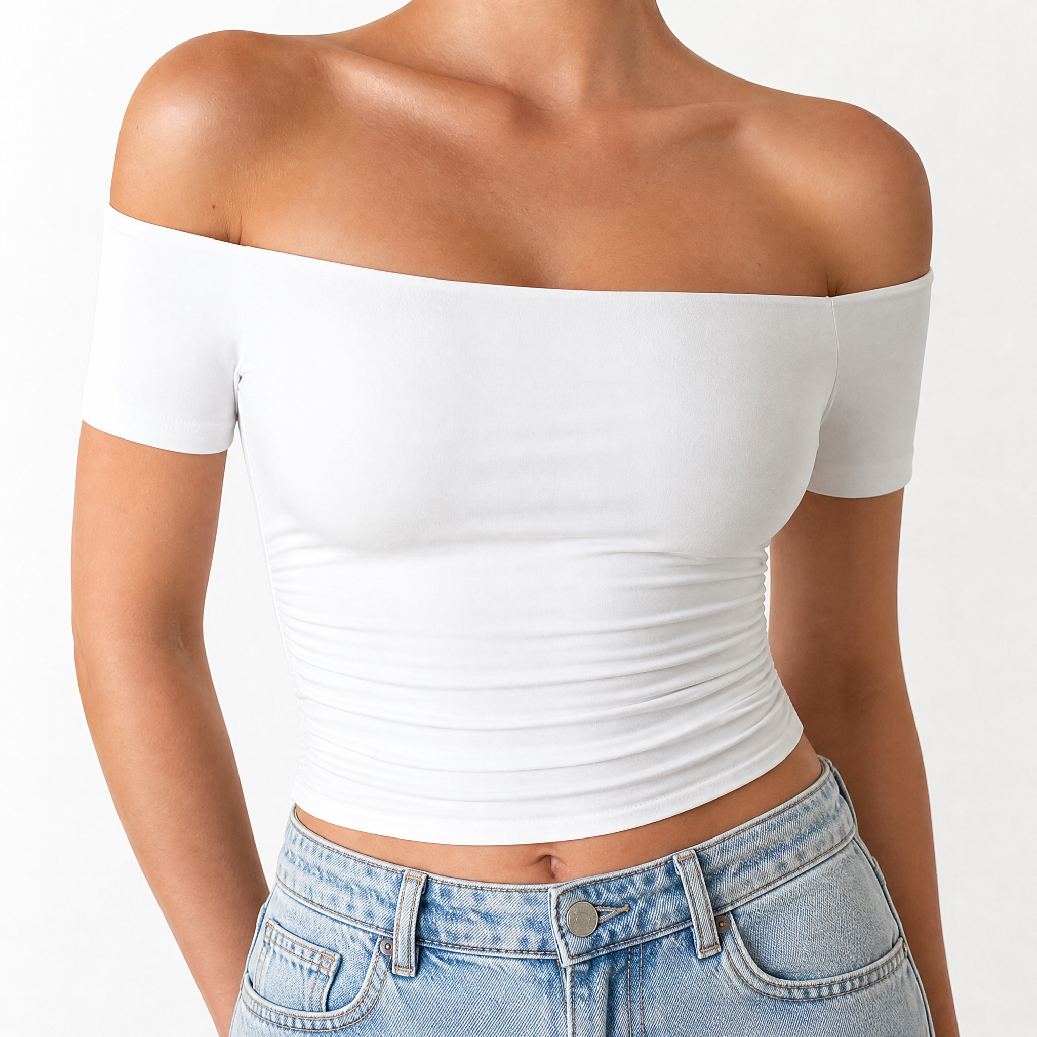Velora Off-Shoulder Slim Fit Top