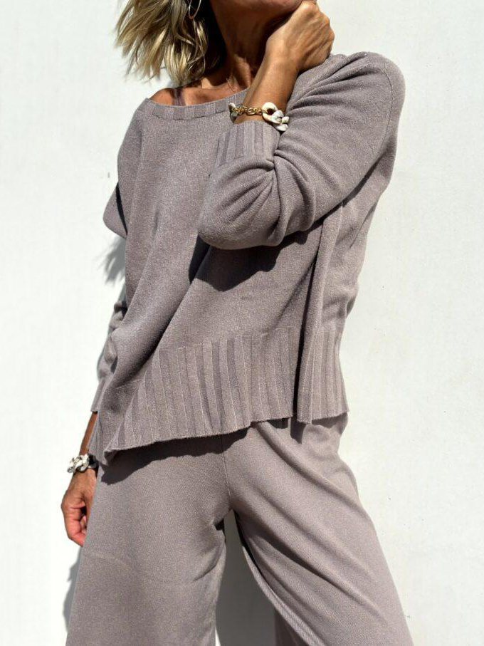 2025 Hot Sale Soft Cashmere Casual Sweater Suit