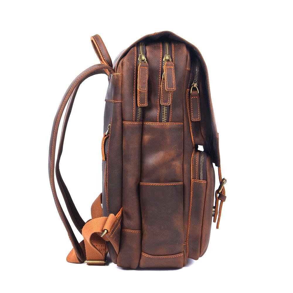 Brown Leather Backpack