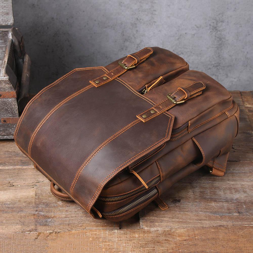 Brown Leather Backpack