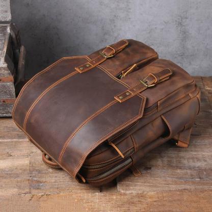 Brown Leather Backpack