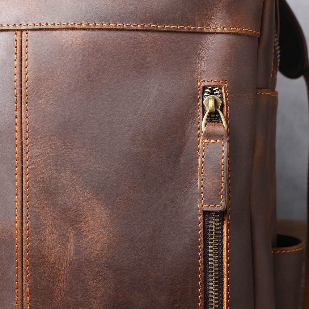 Brown Leather Backpack