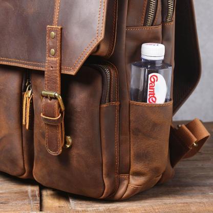 Brown Leather Backpack