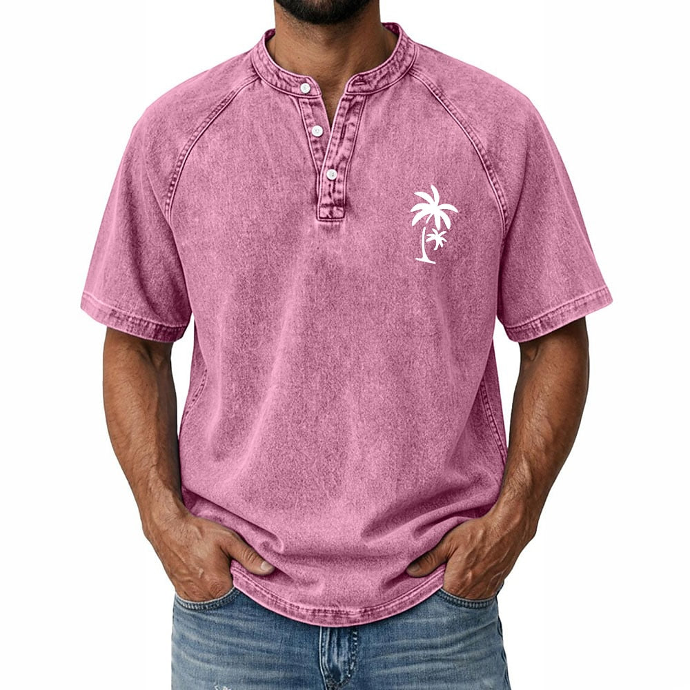 Vintage Washed Henley T-Shirt