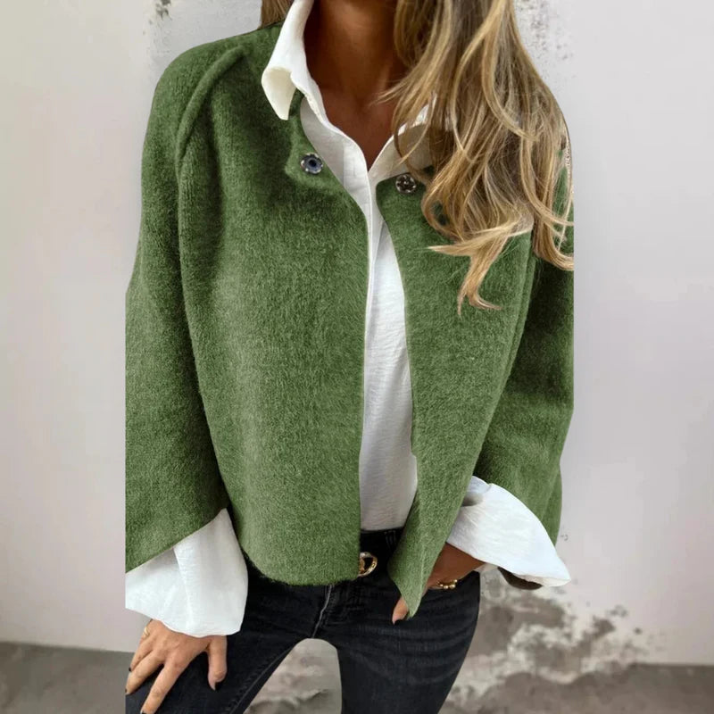 Short Jacket with Elegant, Flared Sleeves