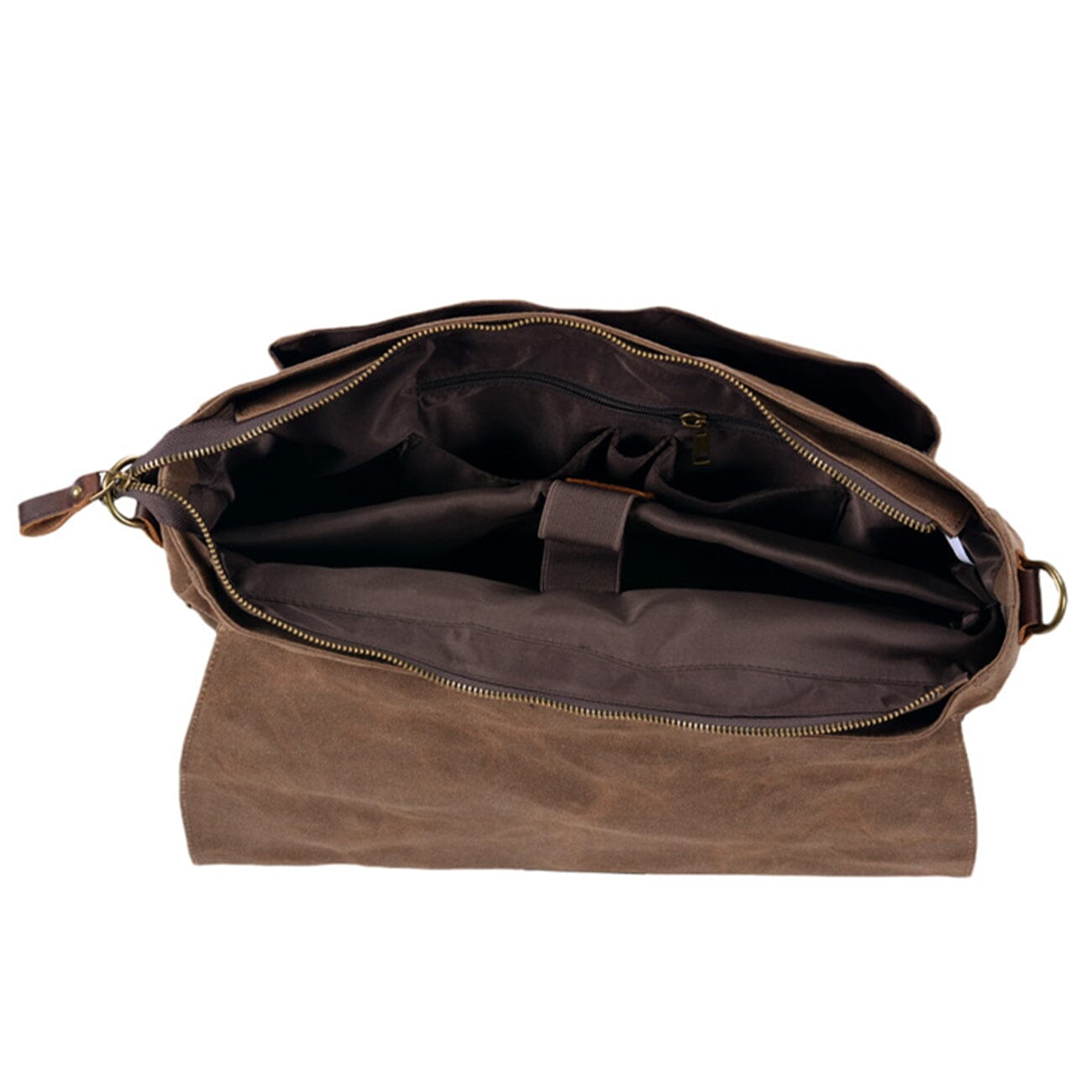 Canvas and Leather Messenger Bag