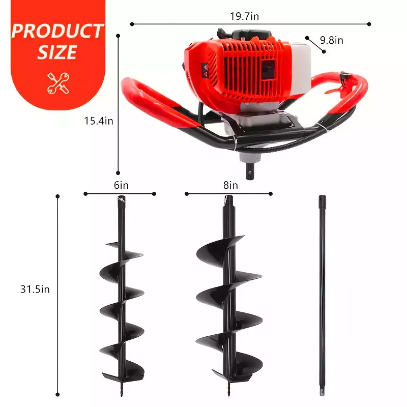 Gas Powered 72CC Post Hole Digger 
