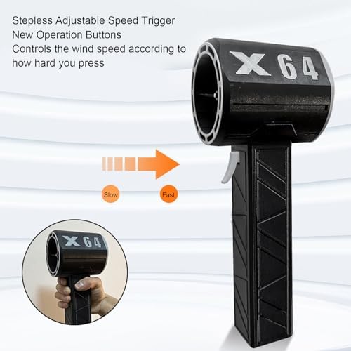 Dry Blower, 1400g Thrust Electric Air Duster with Stepless Adjustable Speed Control, 64mm Brushless Motor Handheld Mini Fan Blower for Computer Keyboard Outdoors Car