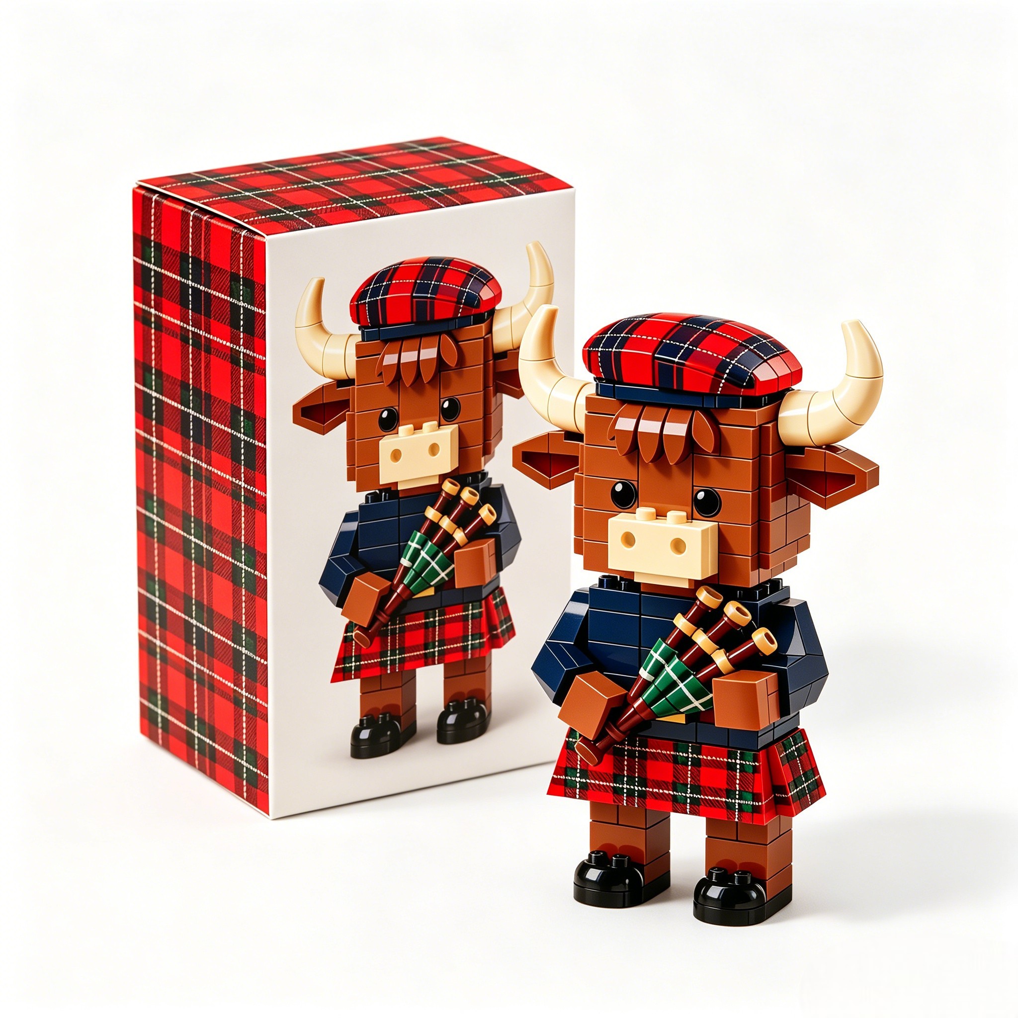 2026 Limited Edition--Scottish Highland Cow Bagpiper Brick Set