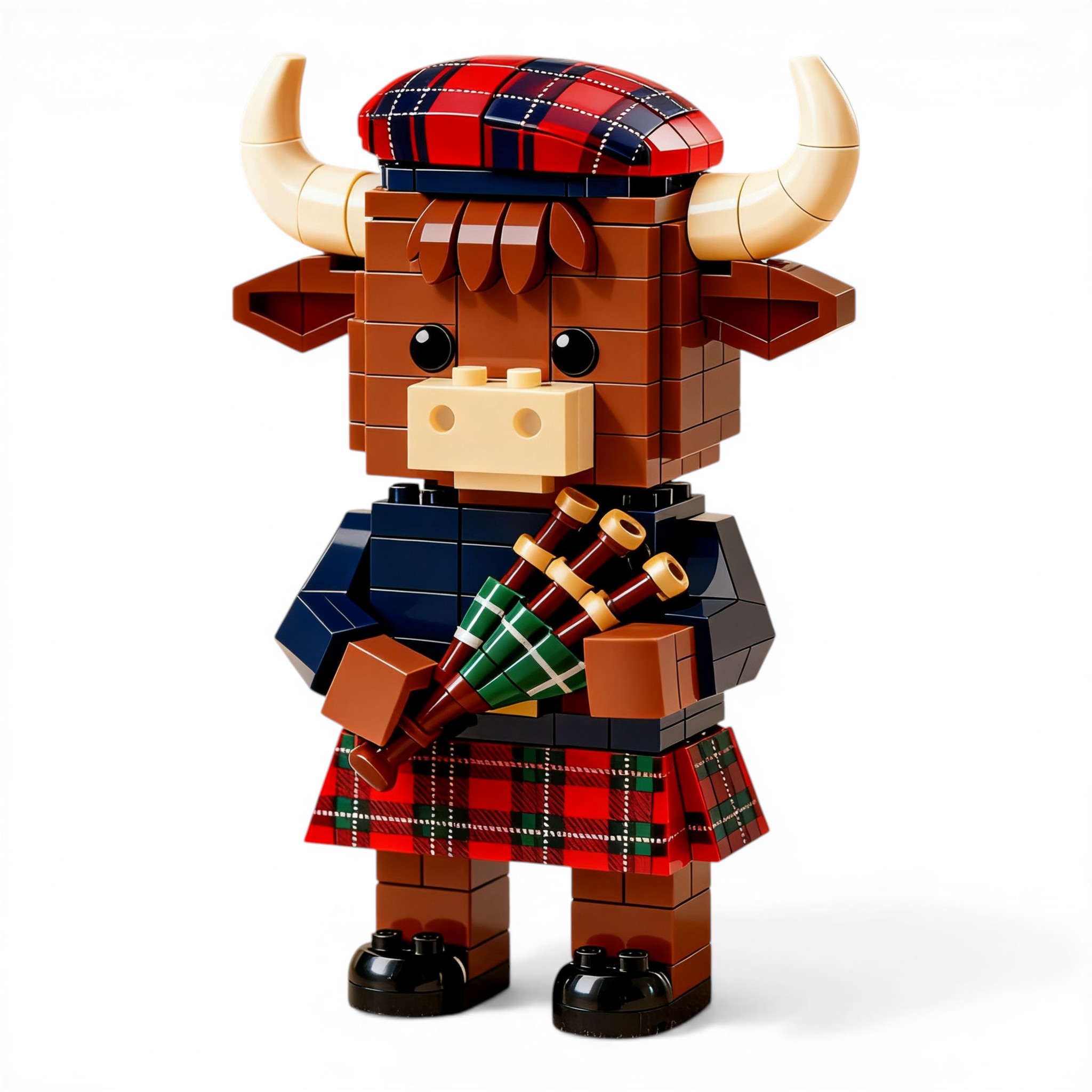 2026 Limited Edition--Scottish Highland Cow Bagpiper Brick Set