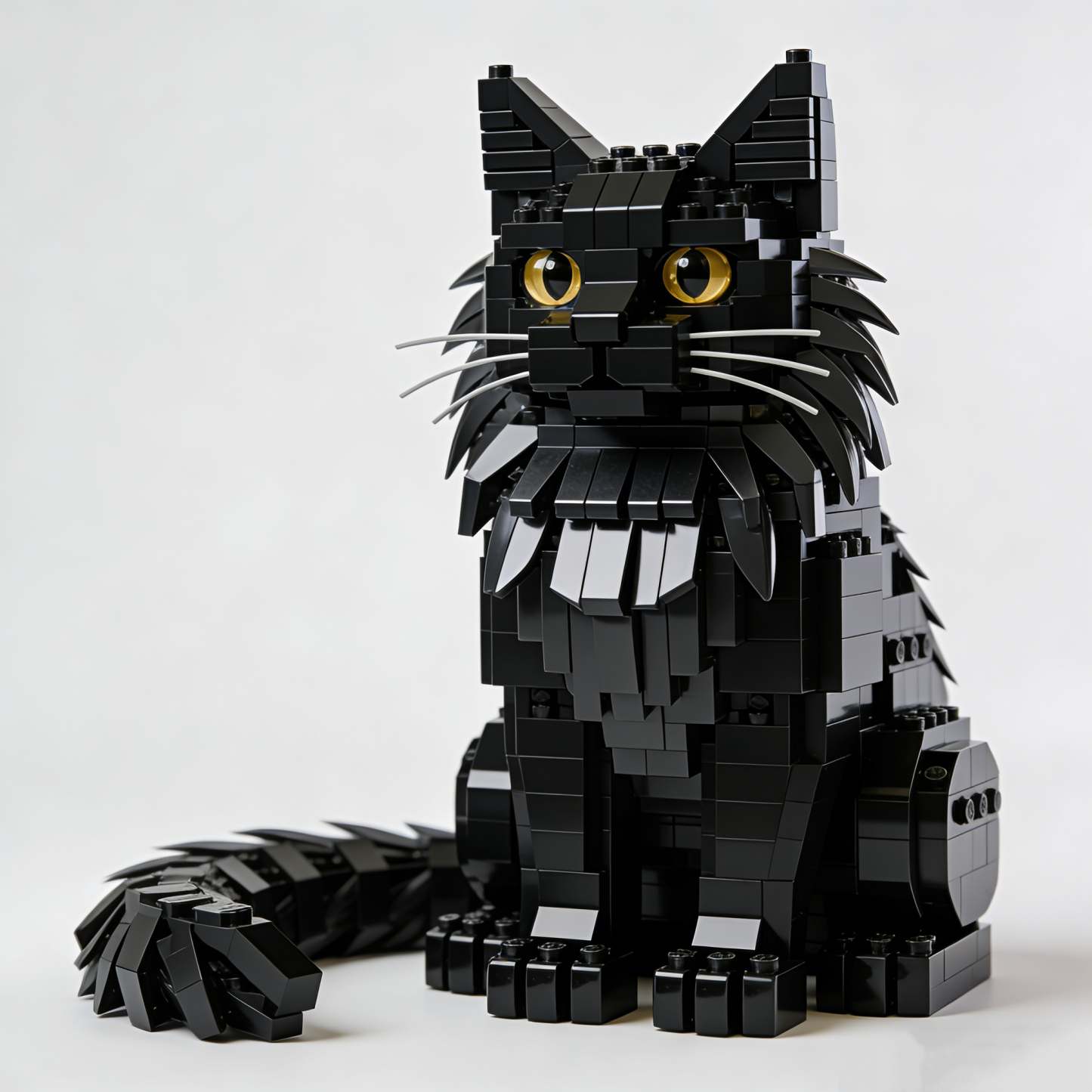 Brick Cats – Black Maine Coon Building Kit