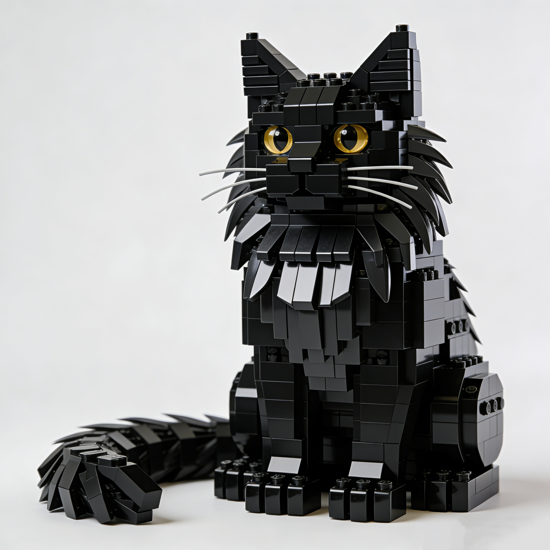 Brick Cats – Black Maine Coon Building Kit