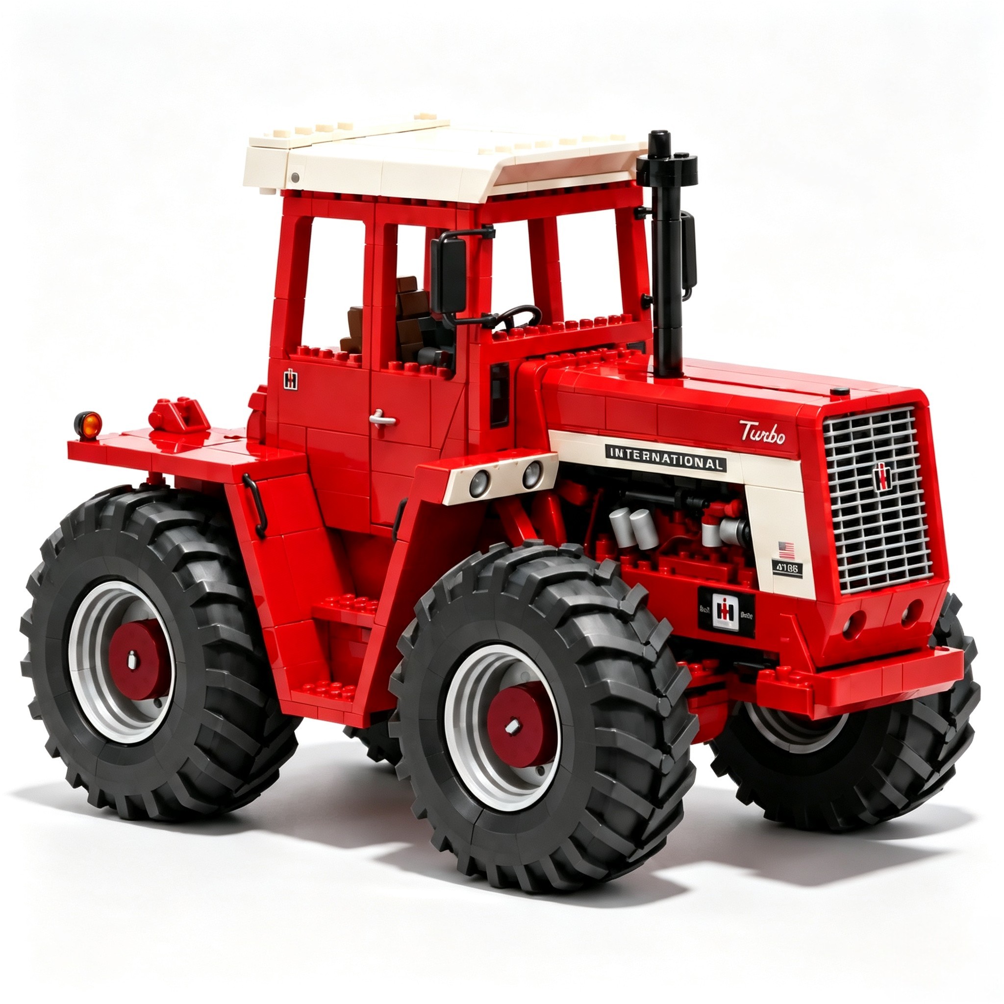 4166 Red Power 4WD Tractor Building Set